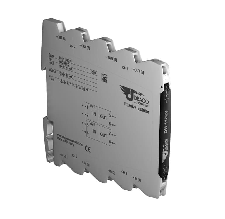 DH11000 - Isolador passivo 0(4)-20mA - largura 6,2mm