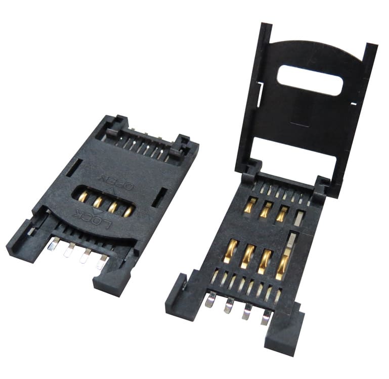 SIM-TA06CP - Conector SIMcard com tampa articulada